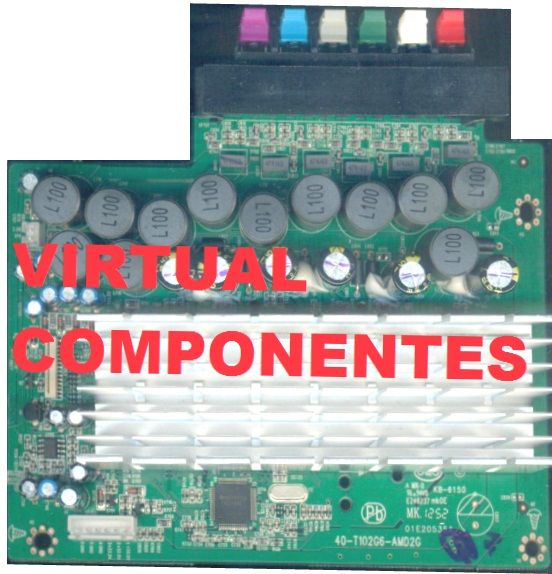 Placa Amplificadora HTS3564 Philips 40-T102G6-AMD2G